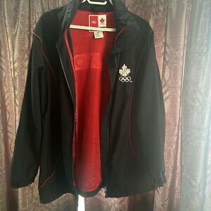 HBC Women's Black and Red Windbreaker